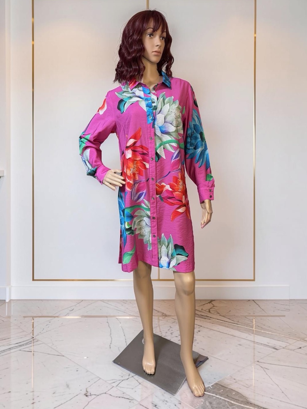 Anthropologie Maeve Sz S Pink Multi Floral Beach Cover-Up Dress (0786) - Picture 2 of 12